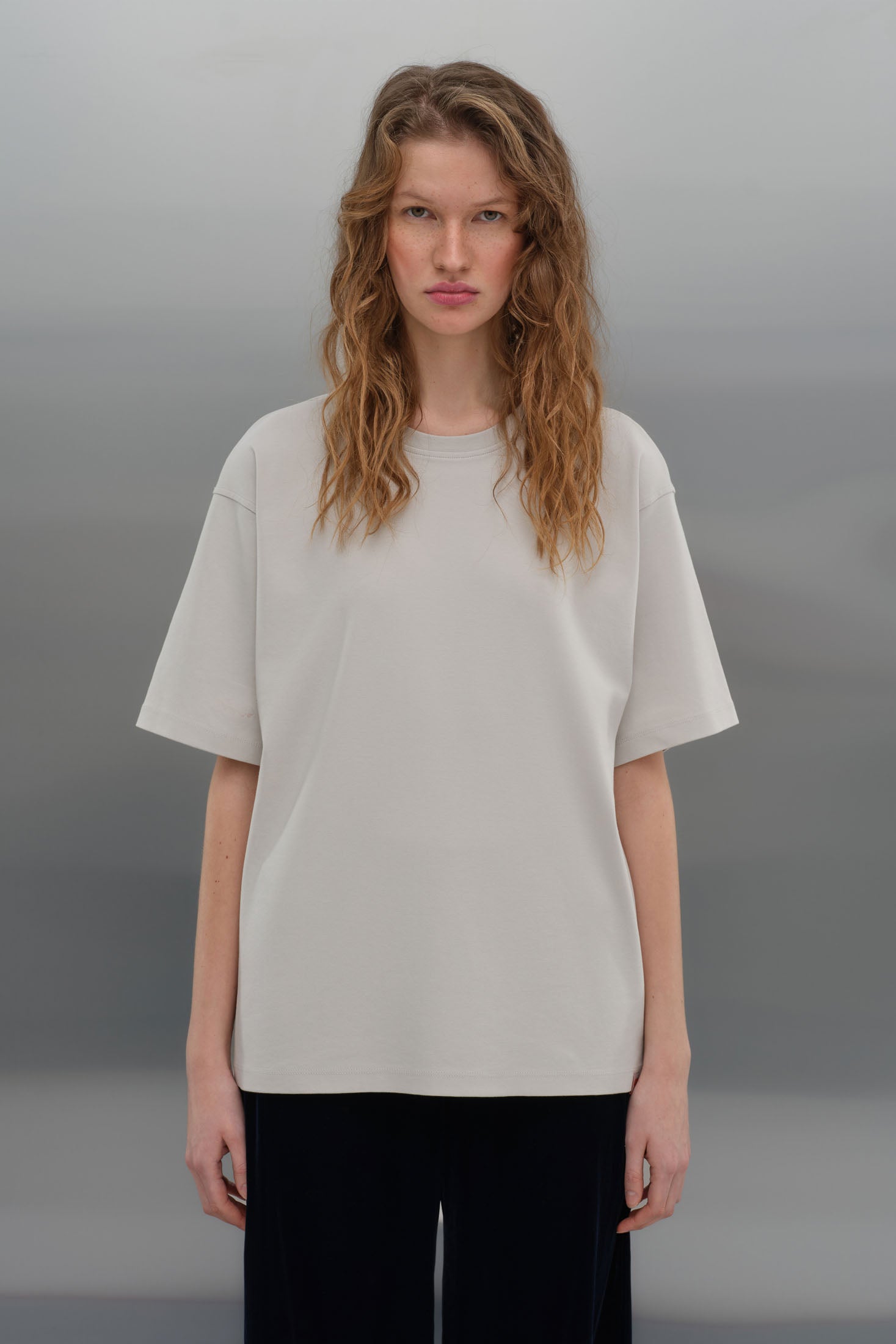 Oversize T-shirt - Açık Gri