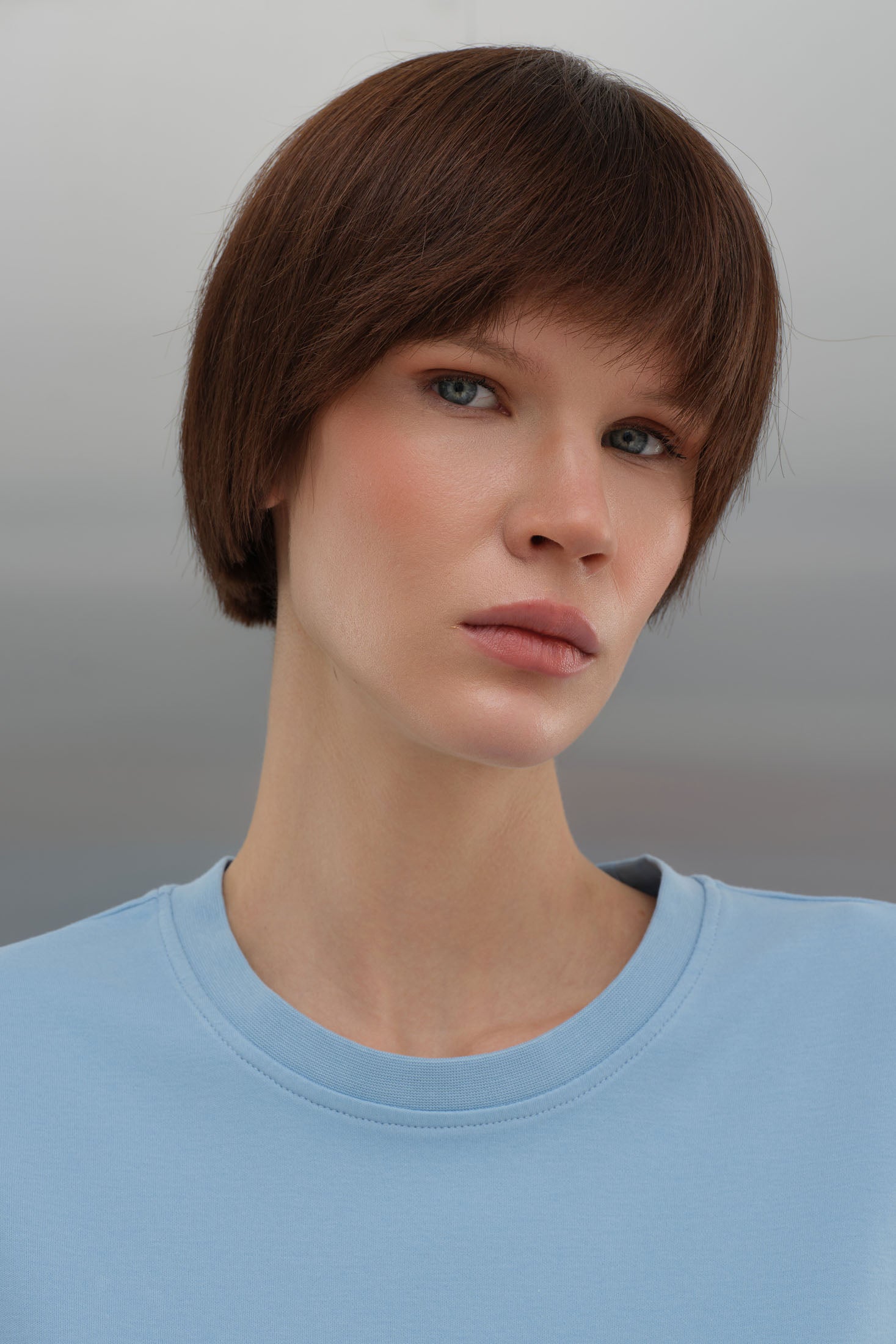 Oversize T-Shirt - Açık Mavi